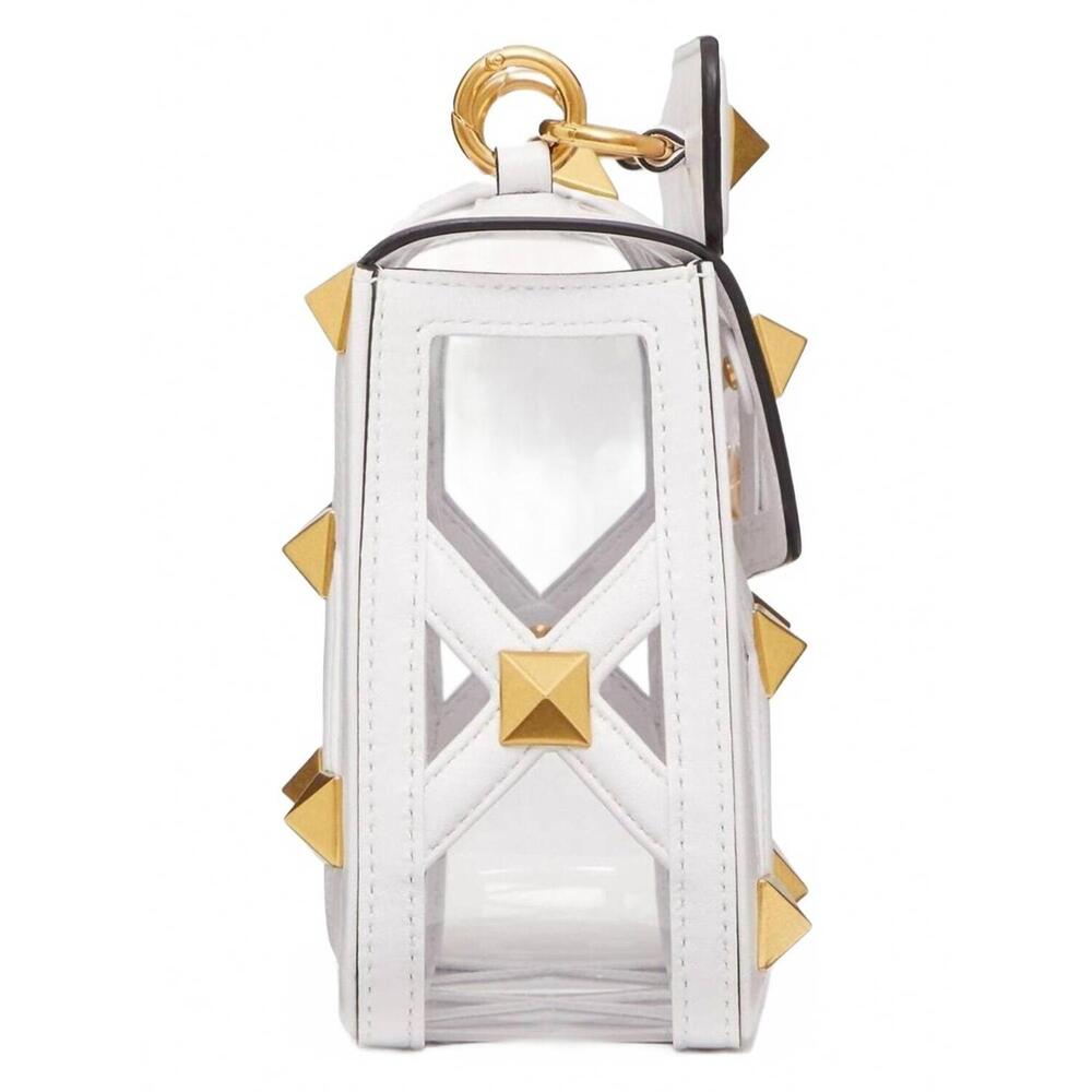 NEW VALENTINO women's medium roman stud handbag in clear/white - Picture 4 of 5